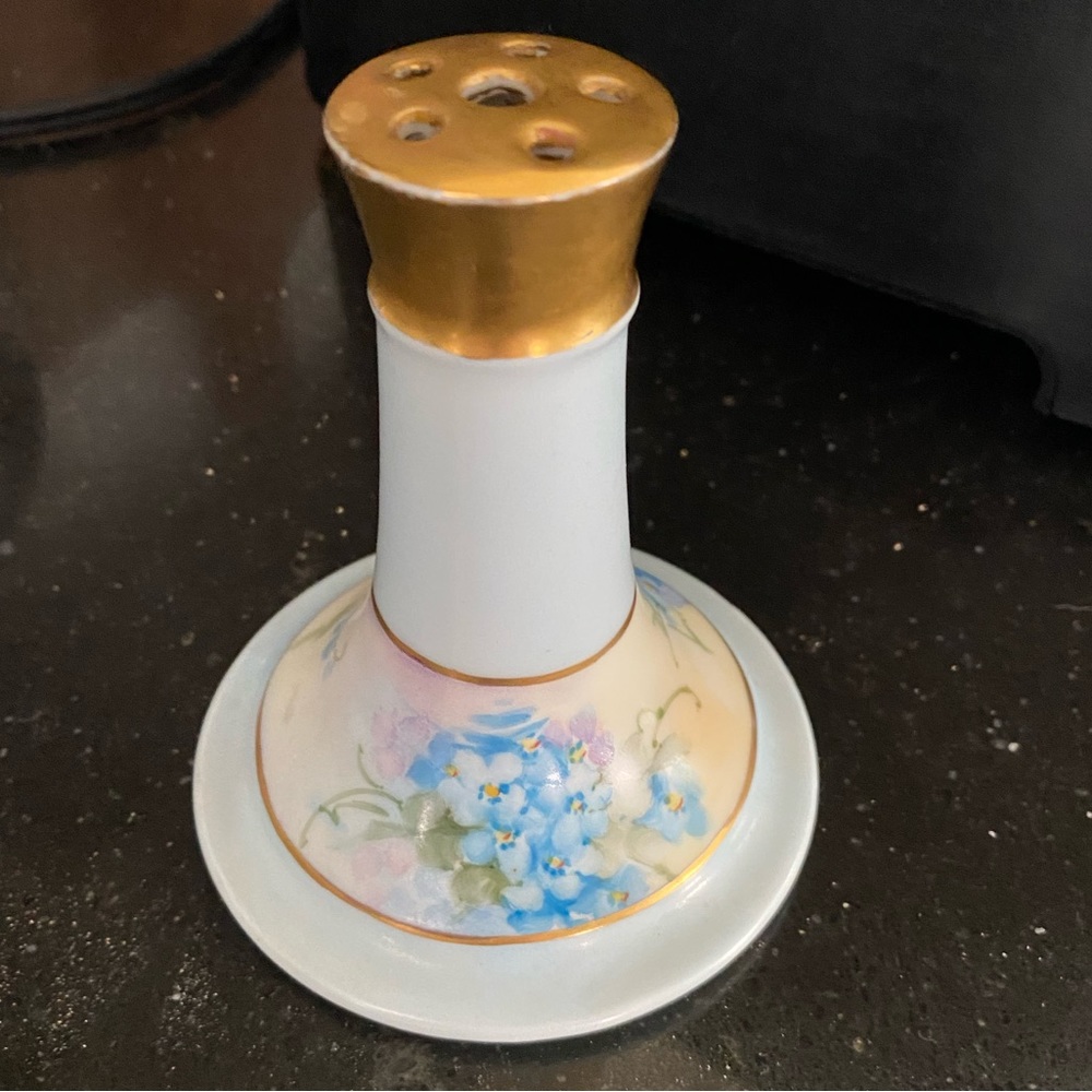 Vintage Limoges France Porcelain Hat Pin Holder Hand Painted